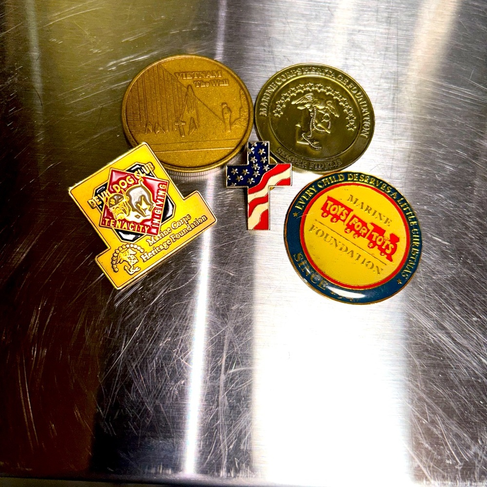 Marine pin and collection.